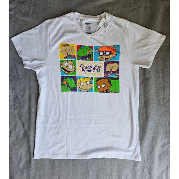 RUGRATS Nickelodeon White Graphic T-Shirt Short Sleeve NEW Adult Medium - Picture 2 of 4